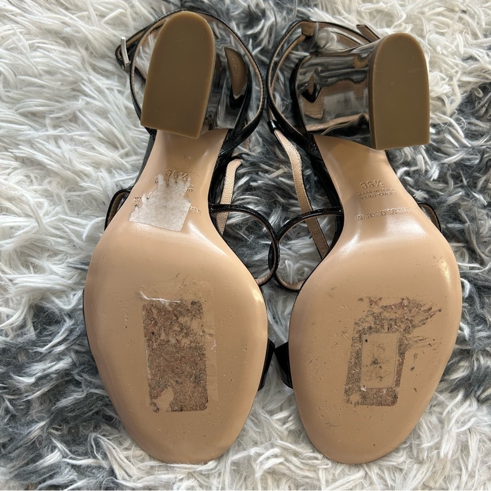 Emporio Armani Silver Block Heel Sandals - Picture 7 of 8